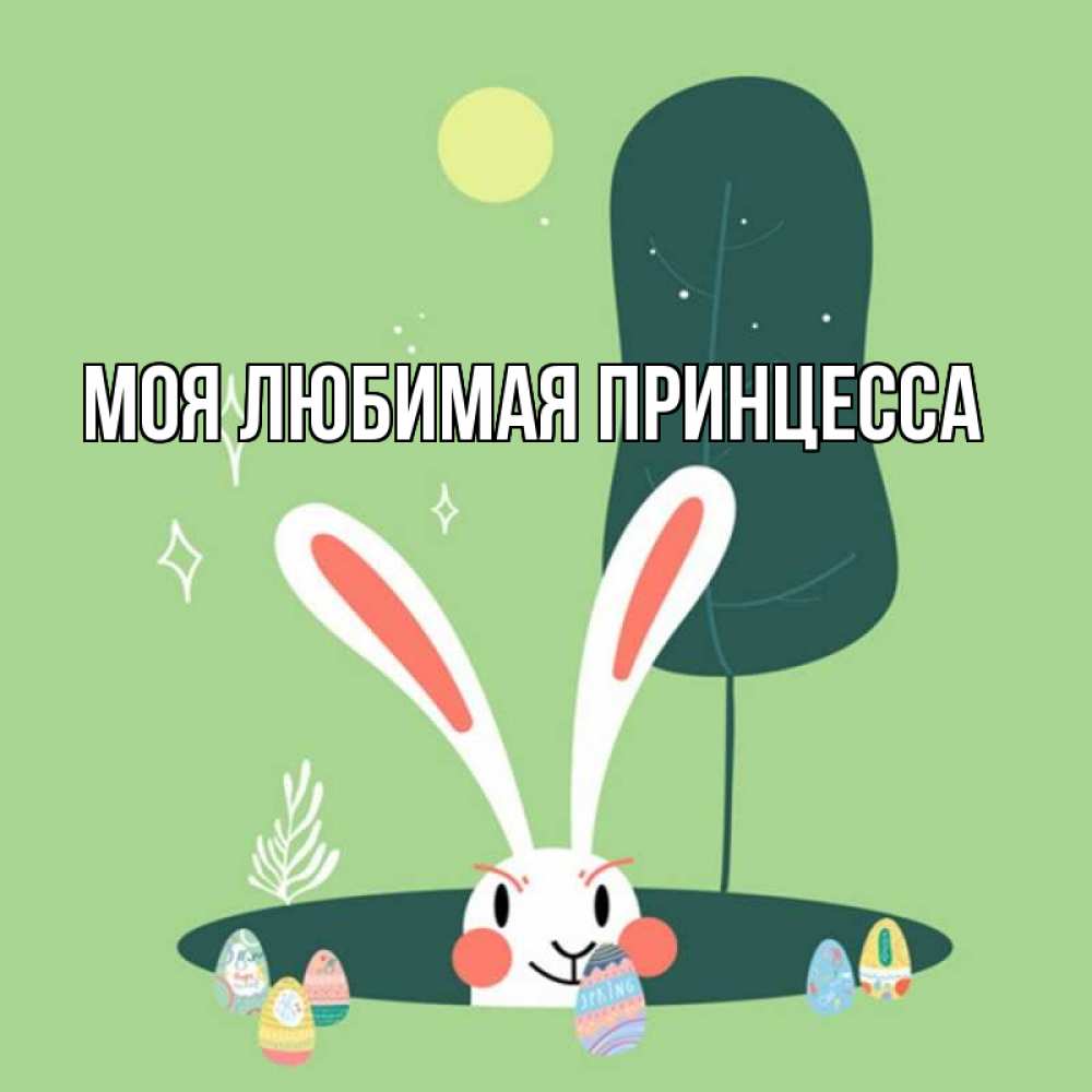 Открытка на каждый день с именем, Моя-Любимая-Принцесса Главная заяц Прикольная открытка с пожеланием онлайн скачать бесплатно 