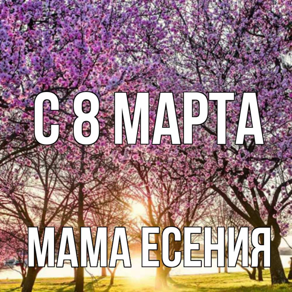 Открытка на каждый день с именем, Мама-Есения С 8 МАРТА международный женский день Прикольная открытка с пожеланием онлайн скачать бесплатно 