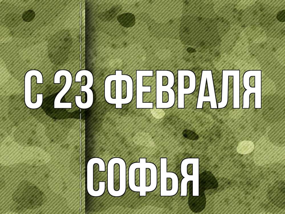 Открытка на каждый день с именем, Софья С 23 февраля 23 февраля Прикольная открытка с пожеланием онлайн скачать бесплатно 