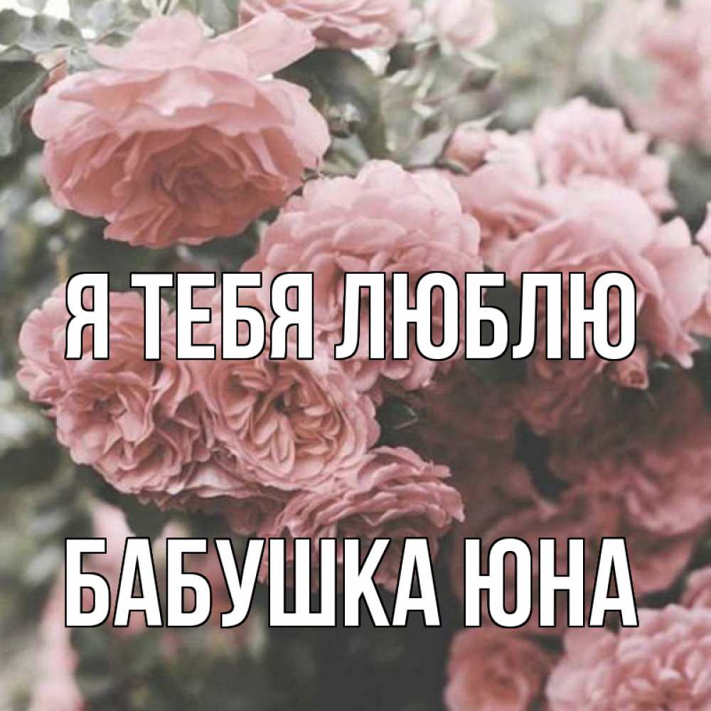 Открытка на каждый день с именем, Бабушка-Юна Я тебя люблю розы 3 Прикольная открытка с пожеланием онлайн скачать бесплатно 