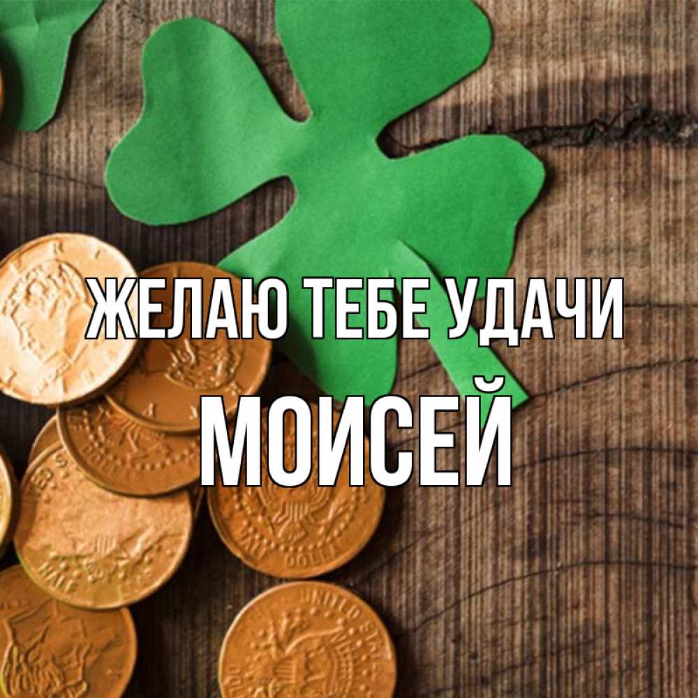 Открытка на каждый день с именем, Моисей Желаю тебе удачи деревянный фон Прикольная открытка с пожеланием онлайн скачать бесплатно 