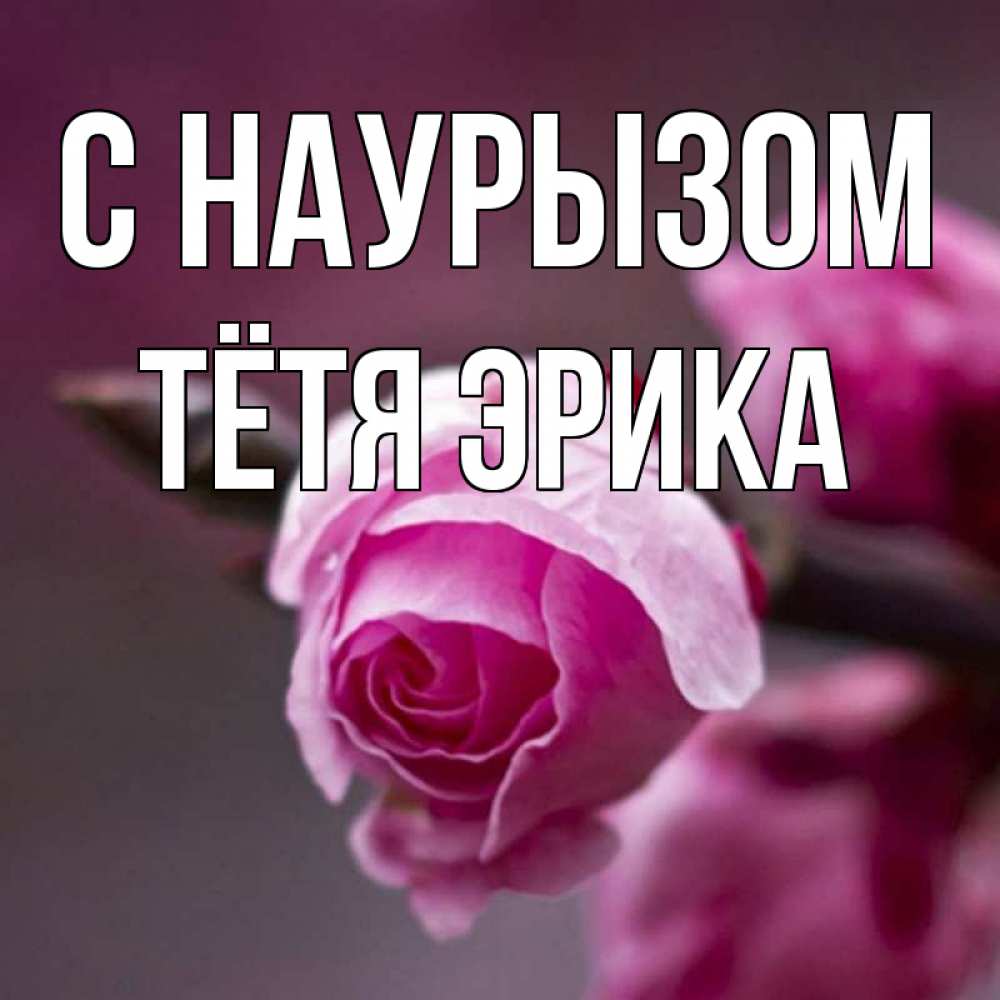 Открытка на каждый день с именем, Тётя-Эрика С наурызом весна Прикольная открытка с пожеланием онлайн скачать бесплатно 