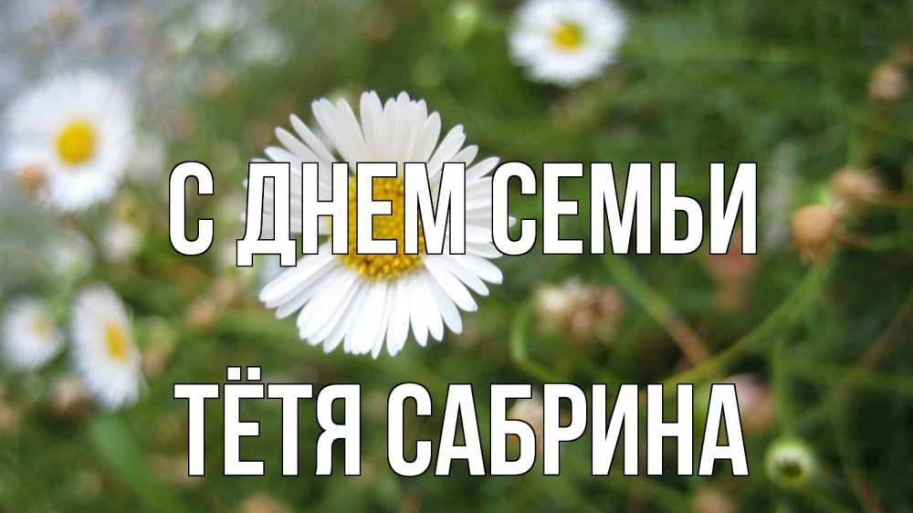 Открытка на каждый день с именем, Тётя-Сабрина С днем семьи с днем семьи Прикольная открытка с пожеланием онлайн скачать бесплатно 