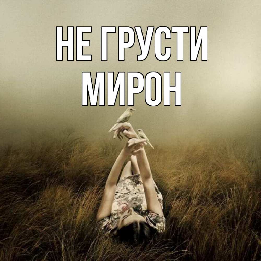 Открытка на каждый день с именем, Мирон Не грусти поле и туман Прикольная открытка с пожеланием онлайн скачать бесплатно 