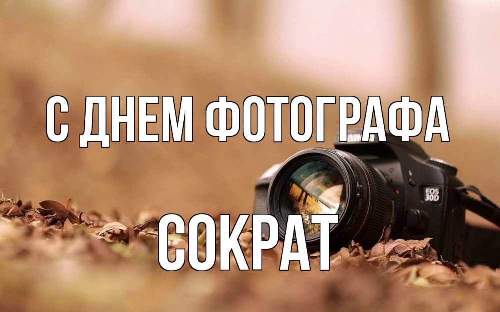 Открытка на каждый день с именем, Сократ С днем фотографа с днем фотографа Прикольная открытка с пожеланием онлайн скачать бесплатно 