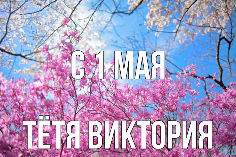 Открытка на каждый день с именем, Тётя-Виктория С 1 мая С 1 мая Прикольная открытка с пожеланием онлайн скачать бесплатно 