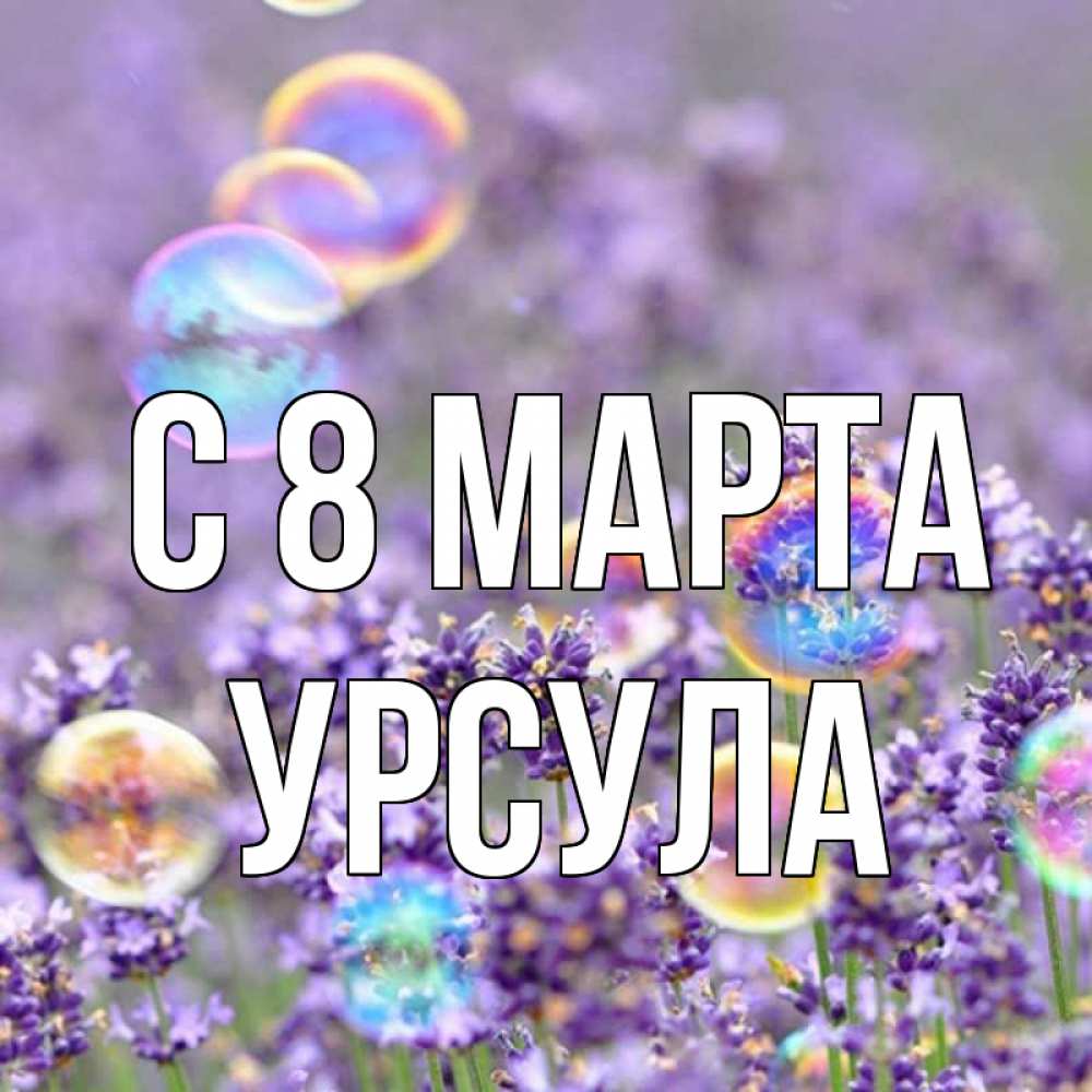 Открытка на каждый день с именем, Урсула С 8 МАРТА цветы Прикольная открытка с пожеланием онлайн скачать бесплатно 