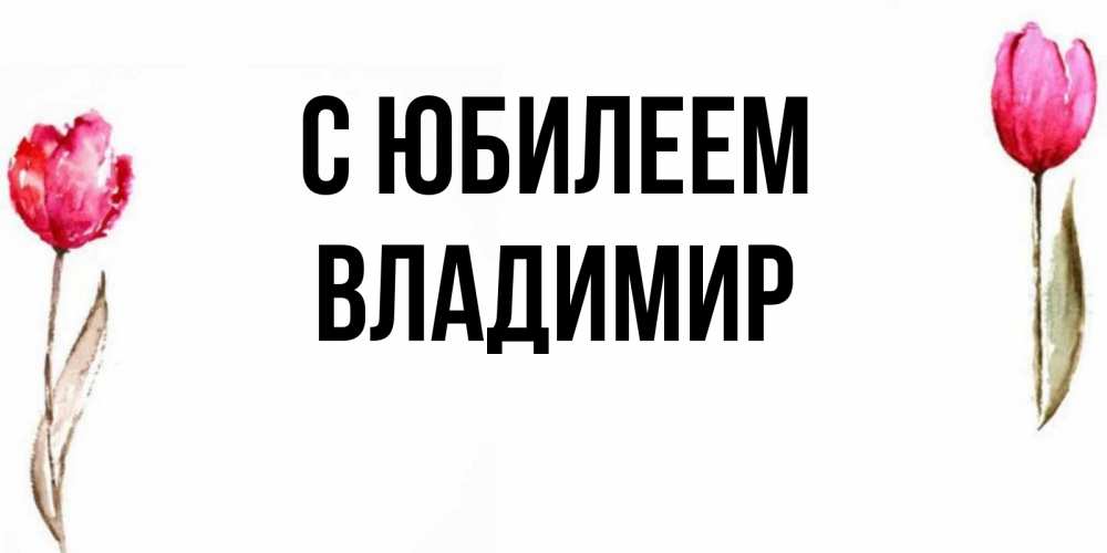 Открытка на каждый день с именем, Владимир С юбилеем открытки акварелью с цветами Прикольная открытка с пожеланием онлайн скачать бесплатно 