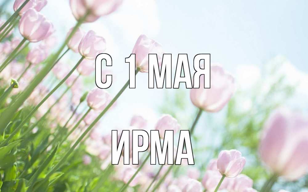 Открытка на каждый день с именем, Ирма С 1 мая С 1 мая Прикольная открытка с пожеланием онлайн скачать бесплатно 