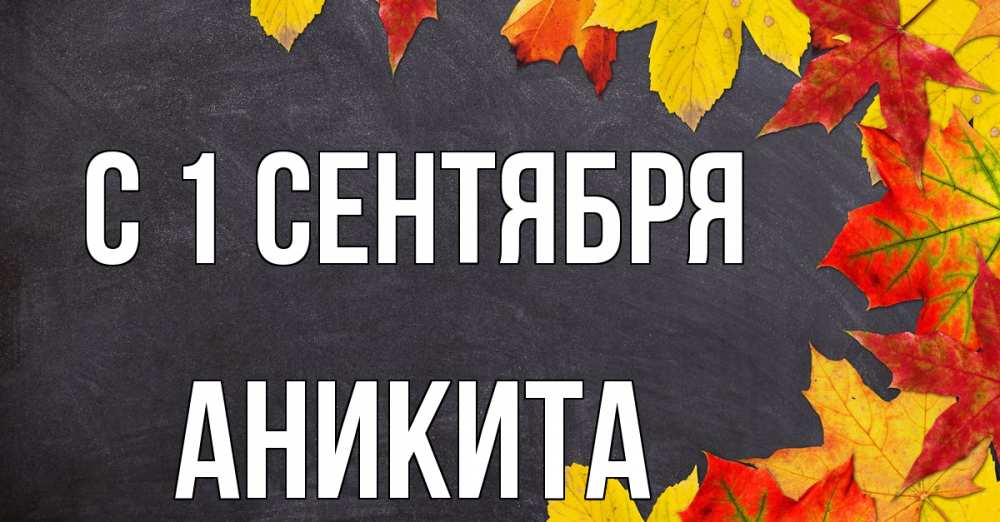 Открытка на каждый день с именем, Аникита С 1 сентября с днем знаний Прикольная открытка с пожеланием онлайн скачать бесплатно 