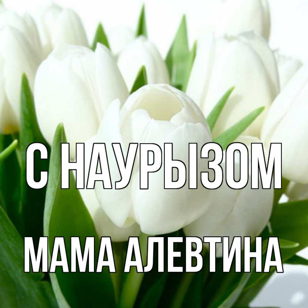 Открытка на каждый день с именем, Мама-Алевтина С наурызом цветы Прикольная открытка с пожеланием онлайн скачать бесплатно 