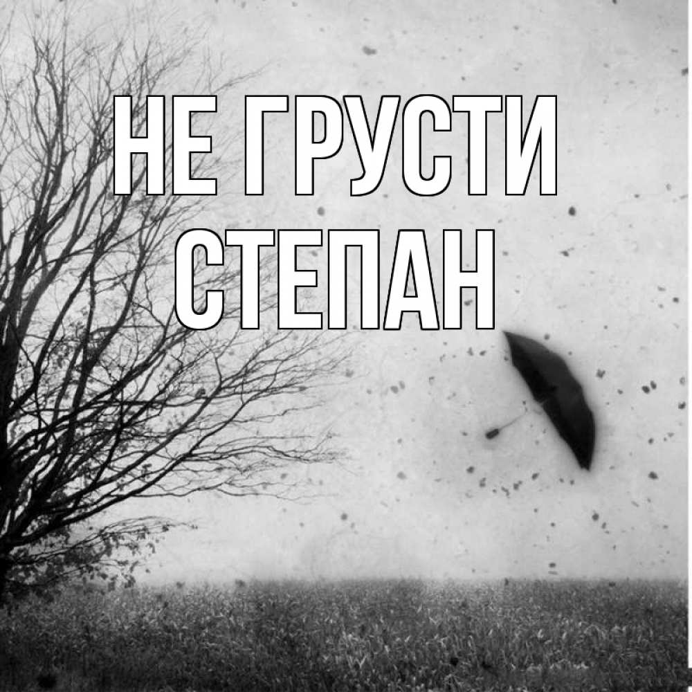 Открытка на каждый день с именем, Степан Не грусти летящий зонтик Прикольная открытка с пожеланием онлайн скачать бесплатно 