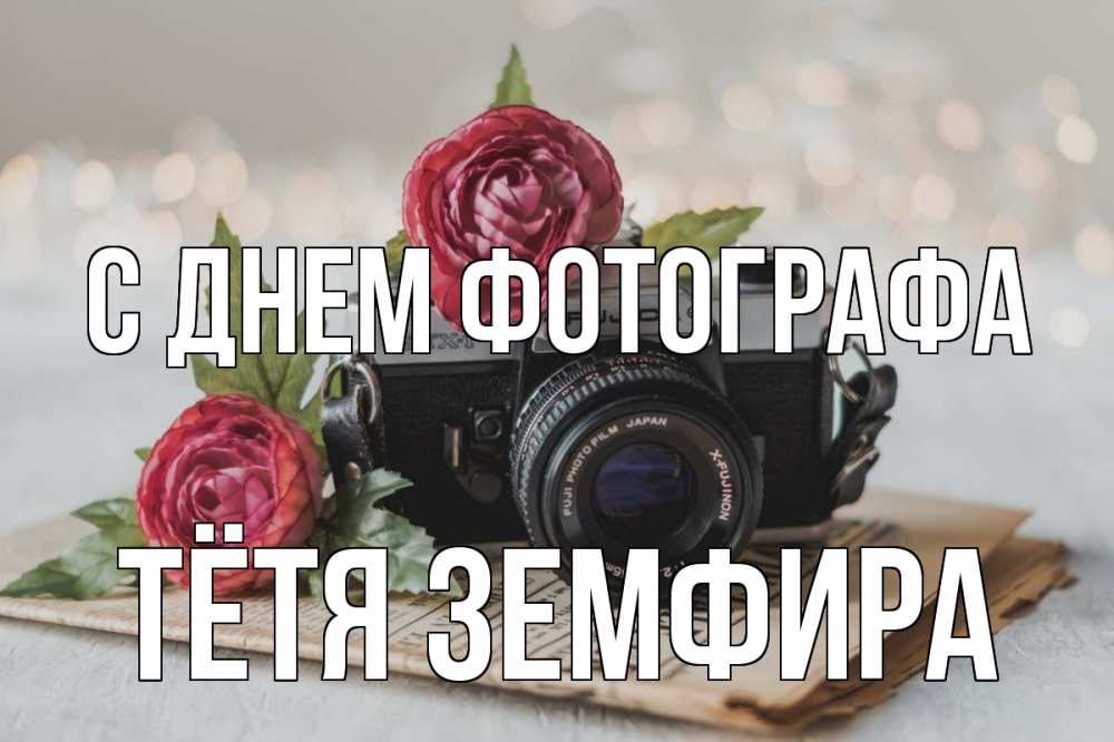 Открытка на каждый день с именем, Тётя-Земфира С днем фотографа с днем фотографа Прикольная открытка с пожеланием онлайн скачать бесплатно 