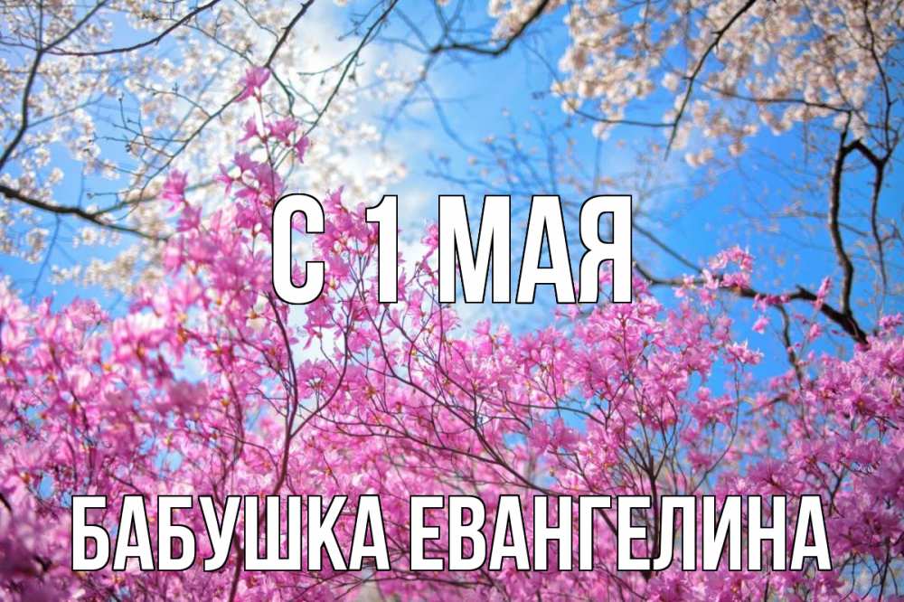 Открытка на каждый день с именем, Бабушка-Евангелина С 1 мая С 1 мая Прикольная открытка с пожеланием онлайн скачать бесплатно 