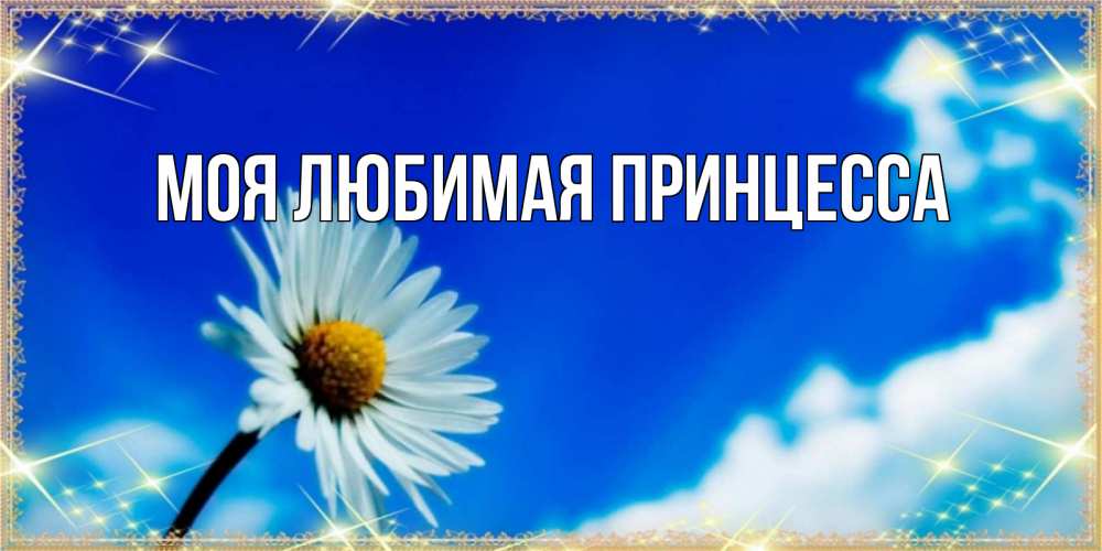 Открытка на каждый день с именем, Моя-Любимая-Принцесса Главная красивая открытка в синих тонах Прикольная открытка с пожеланием онлайн скачать бесплатно 