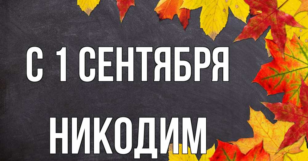 Открытка на каждый день с именем, Никодим С 1 сентября с днем знаний Прикольная открытка с пожеланием онлайн скачать бесплатно 