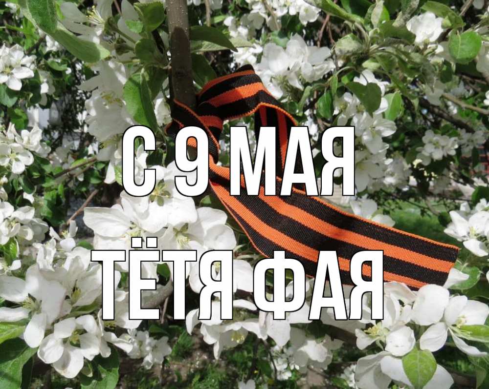 Открытка на каждый день с именем, Тётя-Фая С 9 мая 9 мая Прикольная открытка с пожеланием онлайн скачать бесплатно 