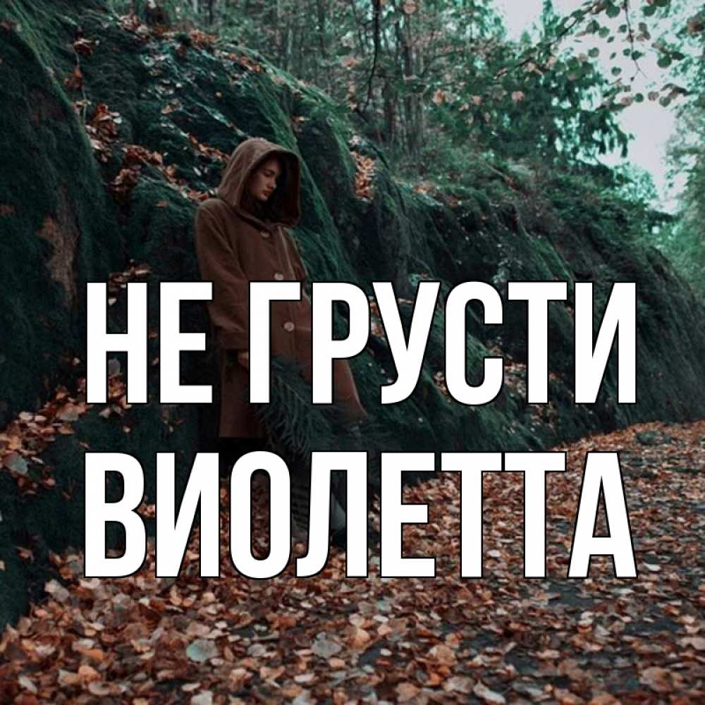 Открытка на каждый день с именем, Виолетта Не грусти осенний лес Прикольная открытка с пожеланием онлайн скачать бесплатно 