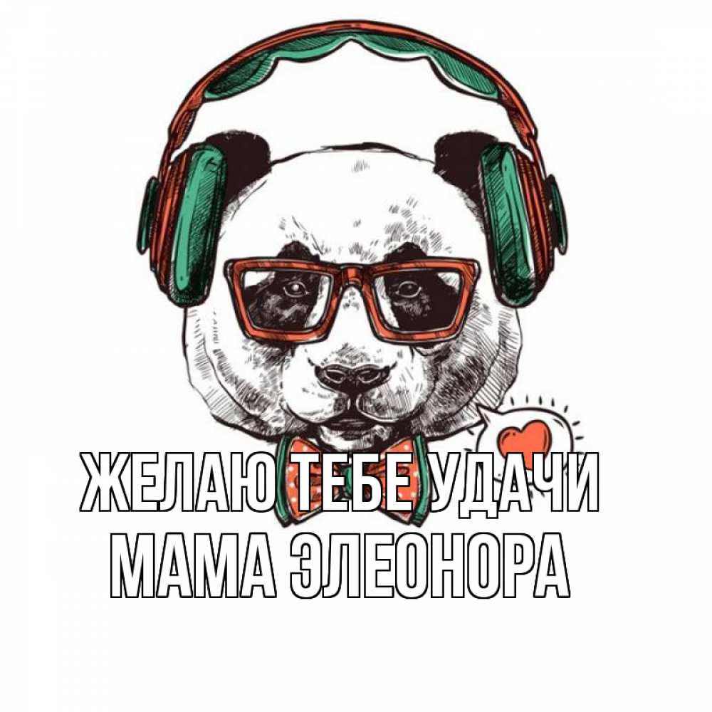 Открытка на каждый день с именем, Мама-Элеонора Желаю тебе удачи деловой пес Прикольная открытка с пожеланием онлайн скачать бесплатно 