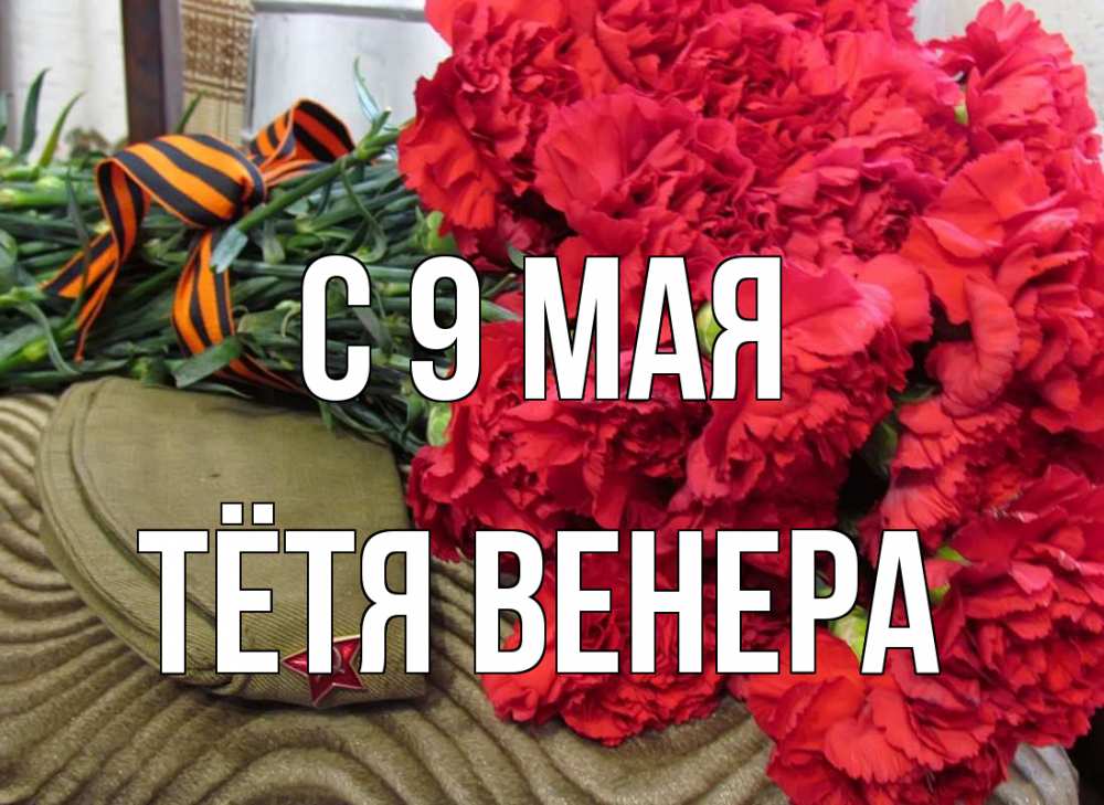 Открытка на каждый день с именем, Тётя-Венера С 9 мая 9 мая Прикольная открытка с пожеланием онлайн скачать бесплатно 