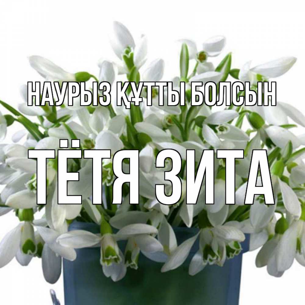 Открытка на каждый день с именем, Тётя-Зита Наурыз құтты болсын цветы к наурызу Прикольная открытка с пожеланием онлайн скачать бесплатно 
