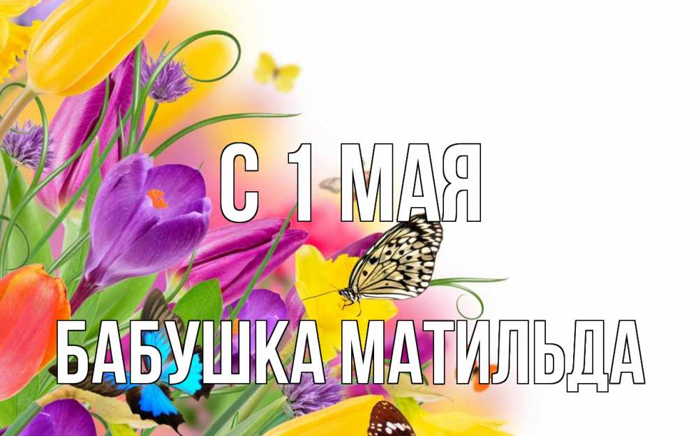 Открытка на каждый день с именем, Бабушка-Матильда С 1 мая С 1 мая Прикольная открытка с пожеланием онлайн скачать бесплатно 