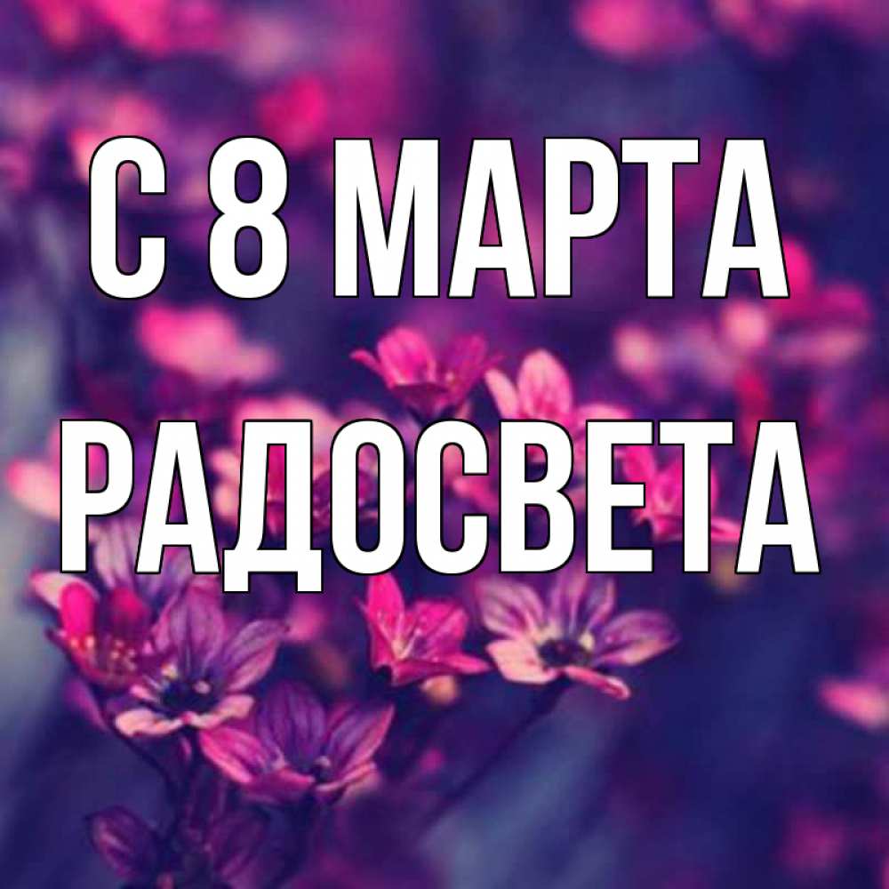 Открытка на каждый день с именем, Радосвета С 8 МАРТА небольшие цветы 1 Прикольная открытка с пожеланием онлайн скачать бесплатно 
