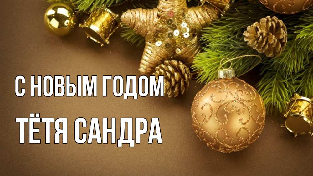 Открытка на каждый день с именем, Тётя-Сандра С новым годом новый год Прикольная открытка с пожеланием онлайн скачать бесплатно 