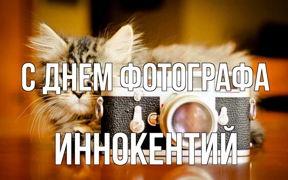 Открытка на каждый день с именем, Иннокентий С днем фотографа с днем фотографа Прикольная открытка с пожеланием онлайн скачать бесплатно 