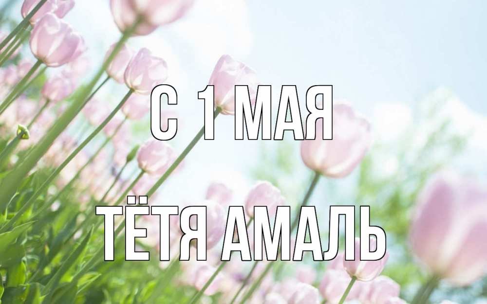 Открытка на каждый день с именем, Тётя-Амаль С 1 мая С 1 мая Прикольная открытка с пожеланием онлайн скачать бесплатно 