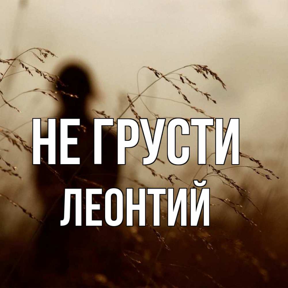 Открытка на каждый день с именем, Леонтий Не грусти грусть Прикольная открытка с пожеланием онлайн скачать бесплатно 