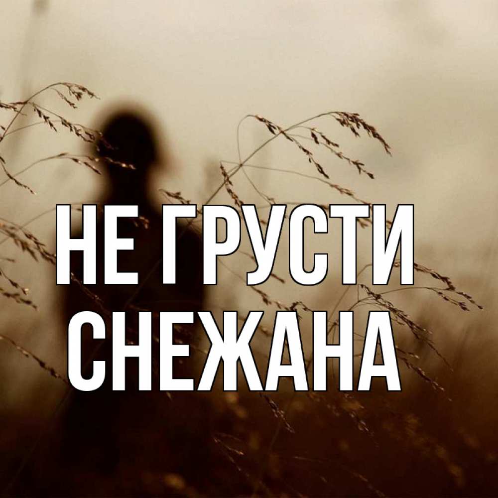 Открытка на каждый день с именем, Снежана Не грусти грусть Прикольная открытка с пожеланием онлайн скачать бесплатно 