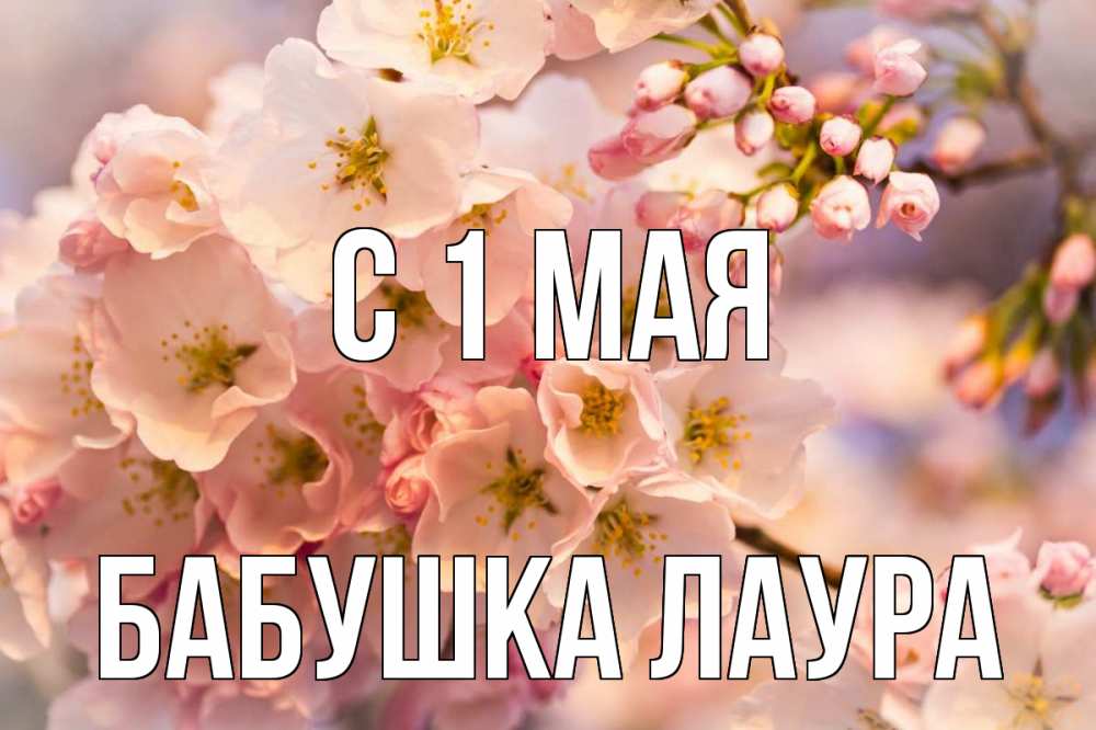 Открытка на каждый день с именем, Бабушка-Лаура С 1 мая С 1 мая Прикольная открытка с пожеланием онлайн скачать бесплатно 