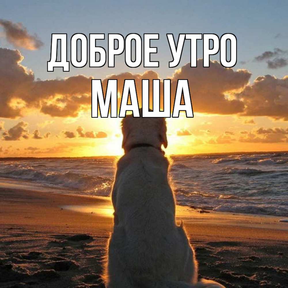 Открытка на каждый день с именем, МАША Доброе утро восход солнца Прикольная открытка с пожеланием онлайн скачать бесплатно 