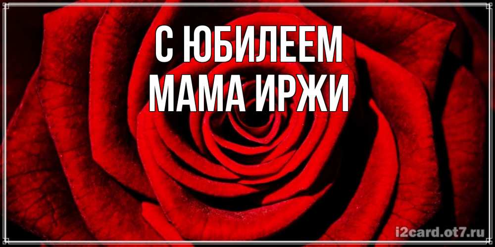 Открытка на каждый день с именем, Мама-Иржи С юбилеем алая роза Прикольная открытка с пожеланием онлайн скачать бесплатно 