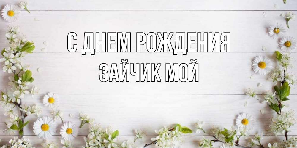 Открытка на каждый день с именем, Зайчик-мой С днем рождения Воздушные шары Прикольная открытка с пожеланием онлайн скачать бесплатно 