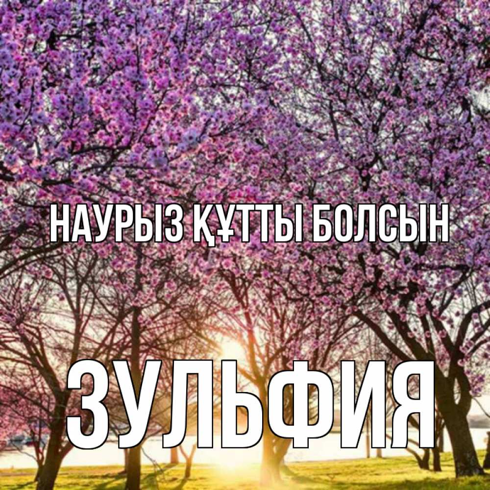 Открытка на каждый день с именем, Зульфия Наурыз құтты болсын наурыз Прикольная открытка с пожеланием онлайн скачать бесплатно 