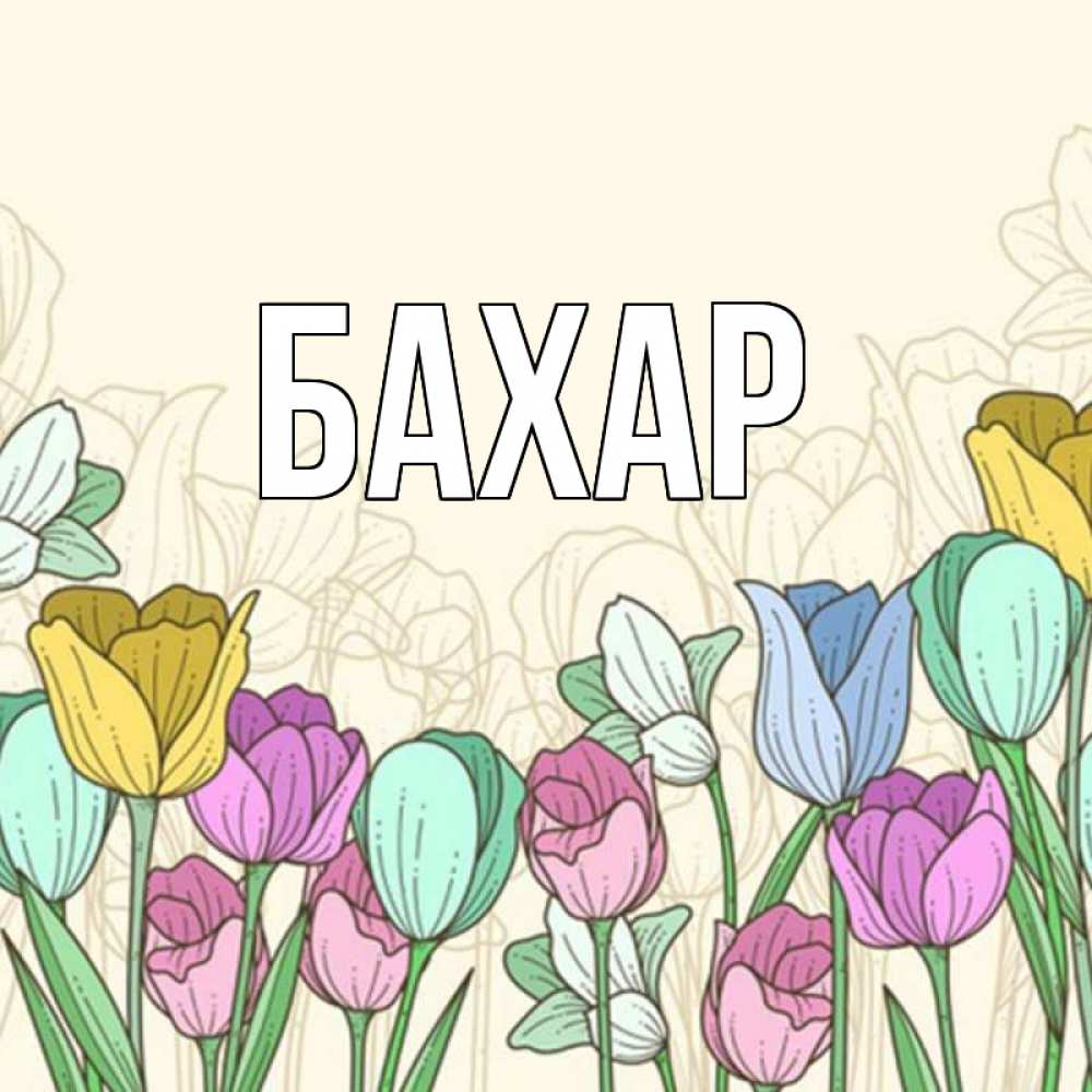 Открытка на каждый день с именем, Бахар Главная тюльпаны Прикольная открытка с пожеланием онлайн скачать бесплатно 