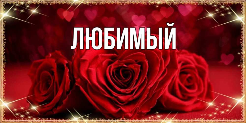Открытка на каждый день с именем, Любимый Главная три красные розы Прикольная открытка с пожеланием онлайн скачать бесплатно 