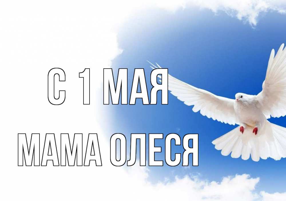 Открытка на каждый день с именем, Мама-Олеся С 1 мая С 1 мая Прикольная открытка с пожеланием онлайн скачать бесплатно 