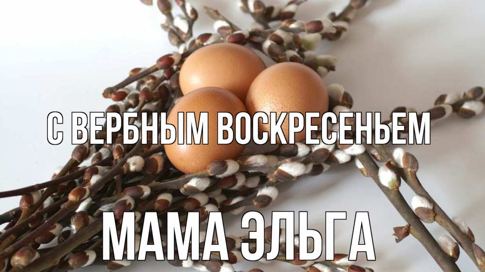 Открытка на каждый день с именем, Мама-Эльга С вербным воскресеньем верба 1 Прикольная открытка с пожеланием онлайн скачать бесплатно 