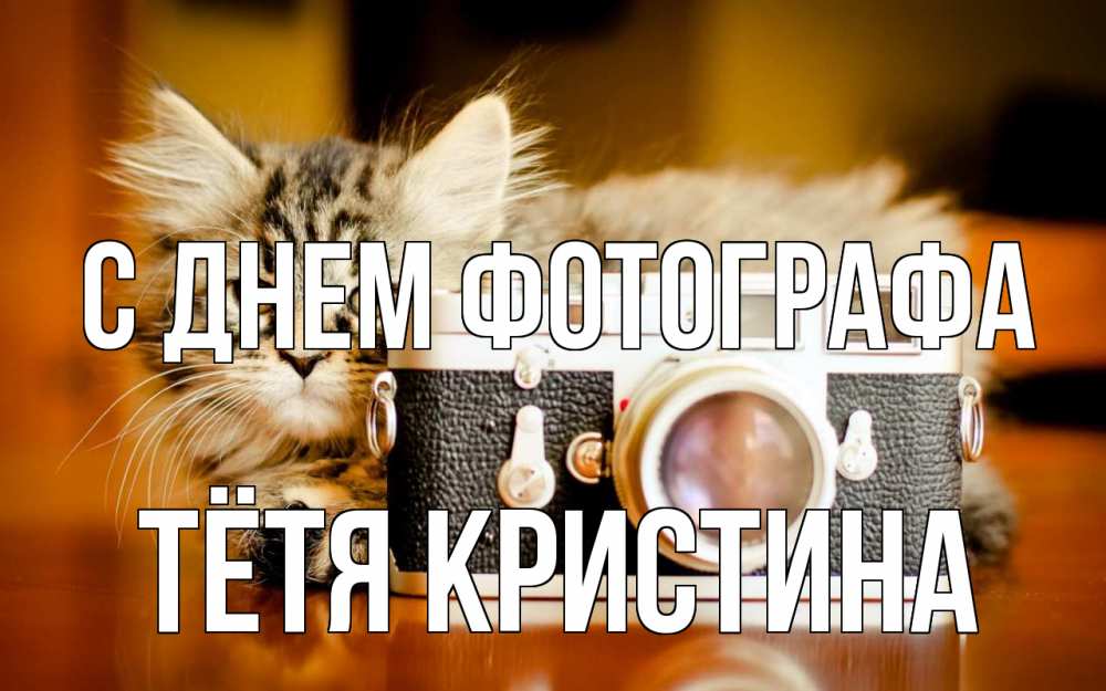 Открытка на каждый день с именем, Тётя-Кристина С днем фотографа с днем фотографа Прикольная открытка с пожеланием онлайн скачать бесплатно 