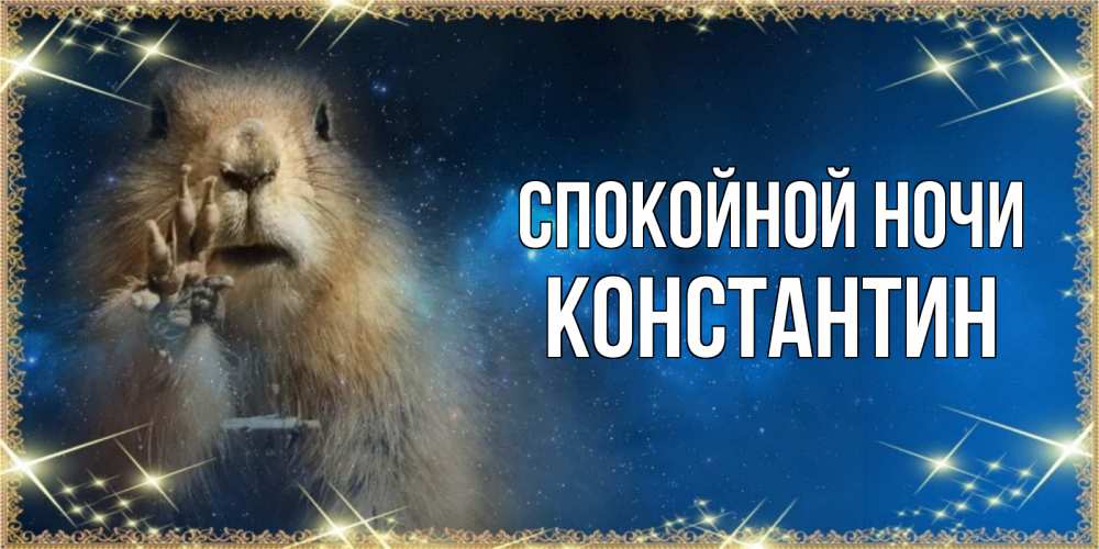 Открытка на каждый день с именем, Константин Спокойной ночи спокойной ночи сладких снов Прикольная открытка с пожеланием онлайн скачать бесплатно 