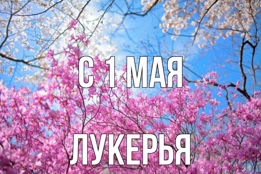Открытка на каждый день с именем, Лукерья С 1 мая С 1 мая Прикольная открытка с пожеланием онлайн скачать бесплатно 
