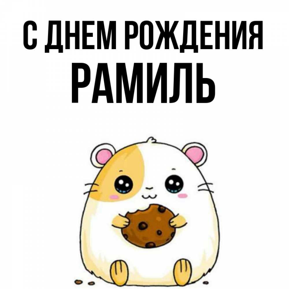 Открытка на каждый день с именем, Рамиль С днем рождения с днюхой Прикольная открытка с пожеланием онлайн скачать бесплатно 