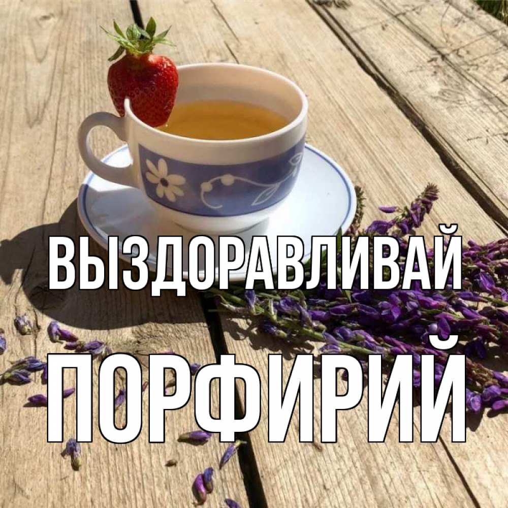 Открытка на каждый день с именем, Порфирий Выздоравливай чай Прикольная открытка с пожеланием онлайн скачать бесплатно 