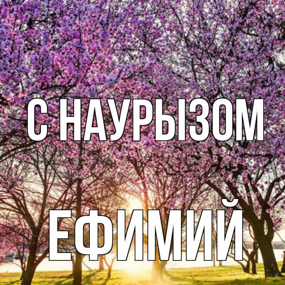 Открытка на каждый день с именем, Ефимий С наурызом праздник весны наурыз Прикольная открытка с пожеланием онлайн скачать бесплатно 