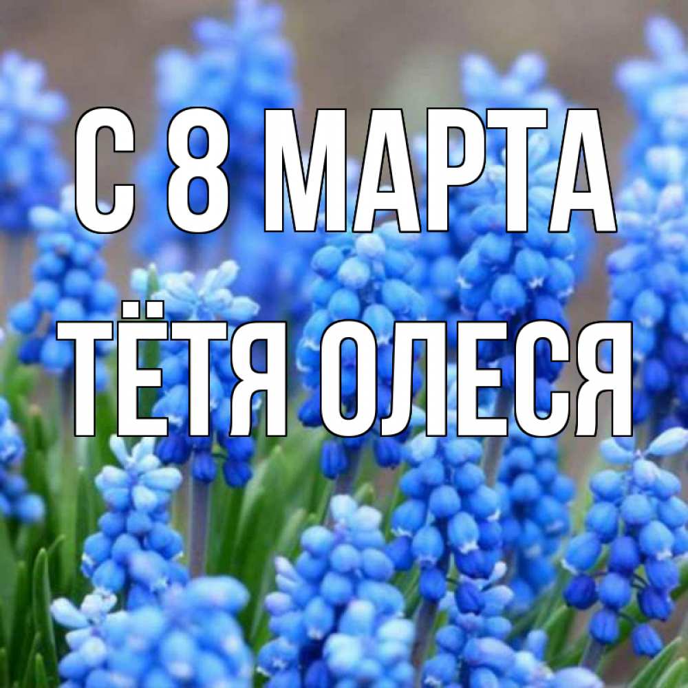 Открытка на каждый день с именем, Тётя-Олеся С 8 марта Поздравительная открытка для женщин с цветами на праздничную дату Прикольная открытка с пожеланием онлайн скачать бесплатно 