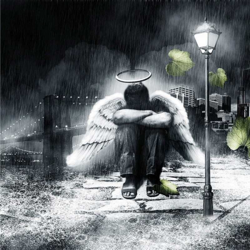 Открытка ты мой ангел  на улице  Я по тебе скучаю 