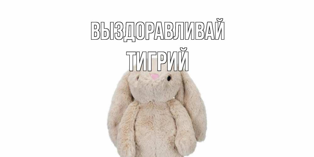 Открытка на каждый день с именем, Тигрий Выздоравливай не болей Прикольная открытка с пожеланием онлайн скачать бесплатно 